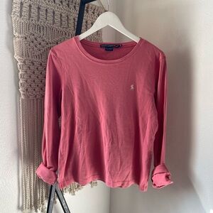 Ralph Lauren Coral Pink Long-Sleeve Cotton Tee